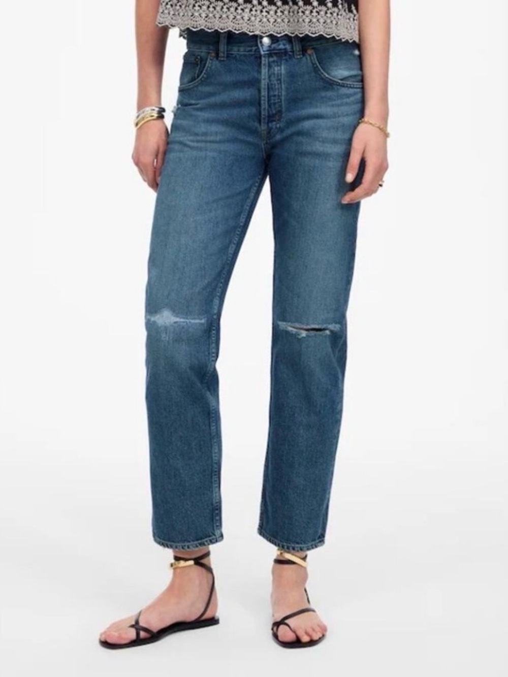 Madewell the dean cropped Jean